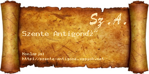 Szente Antigoné névjegykártya
